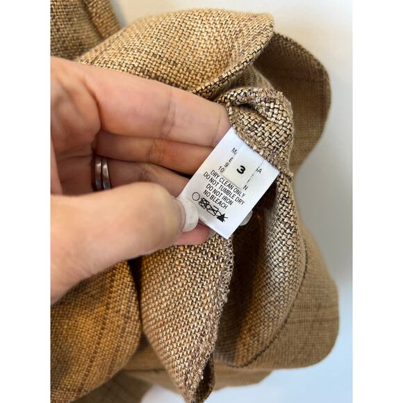 NWT Lisa Marie Fernandez The Scallop Shift Dress Natural Basketweave Linen - Picture 7 of 8